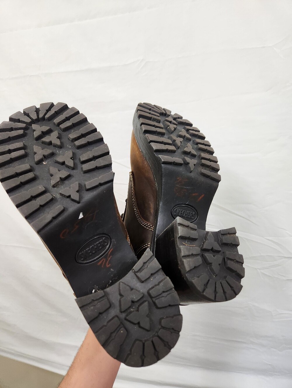 Skechers Vintage Chunky Leather Platform Boots - Picture 6 of 9